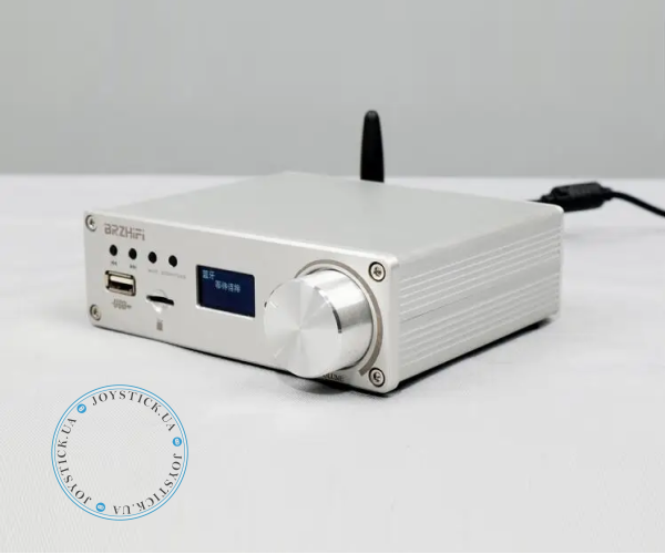 Two-channel amplifier BRZHIFI Audio C40 Hi-Fi 130Wx2 based on TPA3250 and DAC ES9023 support Bluetooth and remote control Color Metallic